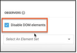 disable dom elements