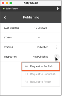 request to publish