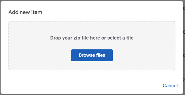 add zip file