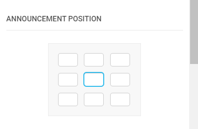 announcement position